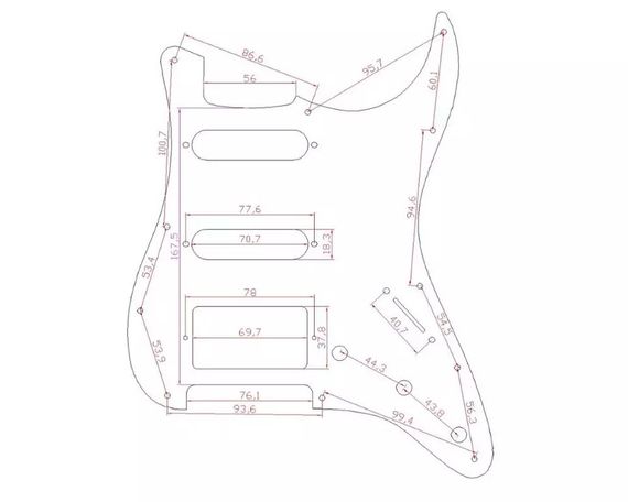 Пикгард HSS для электогитары Fender Stratocaster ST American standard БЕЛЫЙ | Зображення 1