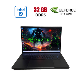 Игровой ноутбук Б-класс Razer Blade 16 RZ09-0483 / 16" (2560x1600) MiniLED / Intel Core i9-13950HX (24 (32) ядра по 2.2 - 5.5 GHz) / 32 GB DDR5 / 1000 GB SSD NVMe / nVidia GeForce RTX 4090, 16 GB GDDR6, 256-bit / WebCam б/у