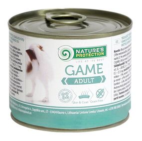 Корм Nature's Protection Adult Game влажный с дичью для взрослых собак всех пород 200 гр