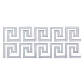 Дзеркальний декор акриловий самоклеючий срібло,10шт (D) SW-00002506