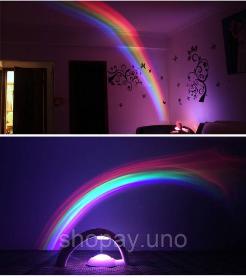 Нічник – проектор Райдуга RGB Lucky Rainbow · Світильник з проекцією веселки | Зображення 3