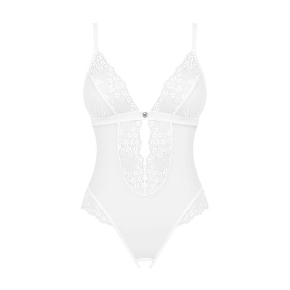 Эротическое полупрозрачное боди Obsessive Heavenlly crotchless teddy XS/S, с доступом | Зображення 2