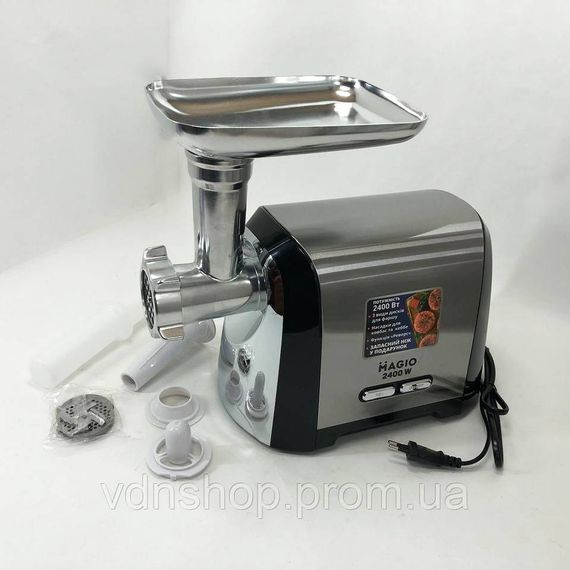 Електрична настільна м'ясорубка з насадками Magio MG-269 2400 W, М'ясорубки з реверсом IW-38 | Зображення 8