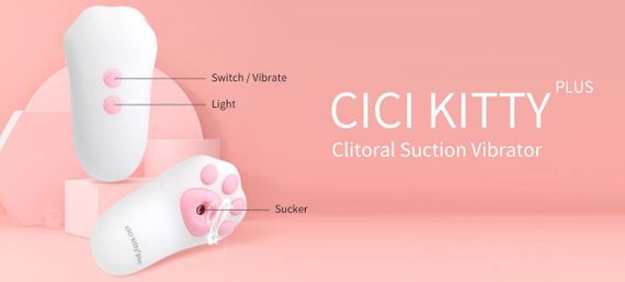 Вакуумний кліторальний стимулятор з вібрацією Otouch Cici Kitty Plus Sex Aura | Зображення 7