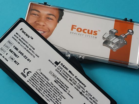 Металлические брекеты FOCUS, Roth .018" w/h 345, (нижняя челюсть: 10 шт.) | Зображення 1