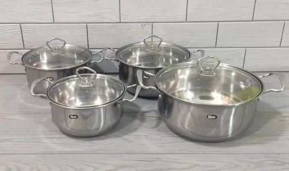 Набор кастрюль из нержавеющей стали UNIQUE UN-5072 8пр (16,18,20,22 см) | Зображення 2