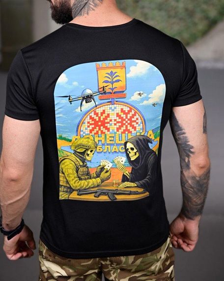 Тактична вологовідвідна футболка Донецька область black РП7343 | Зображення 3