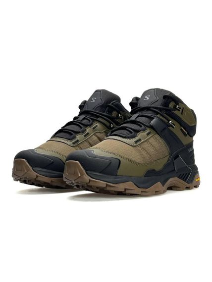 Зимові Чоловічі кросівки New Salomon X Ultra 4 Mid Fur Khaki Black  (топ якість) A4863 44 28 | Зображення 1