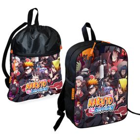 Школьный рюкзак детский Аниме Наруто + Сумка для обуви спортивной формы рюкзак-мешок  для мальчика (01786)