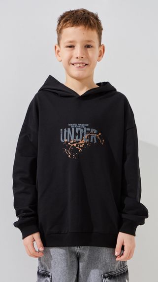 Худі з принтом для хлопчика Dinomin M-310 116 см Чорний shop (2000999486777)