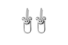 Серьги-трансформеры из белого золота S-0325