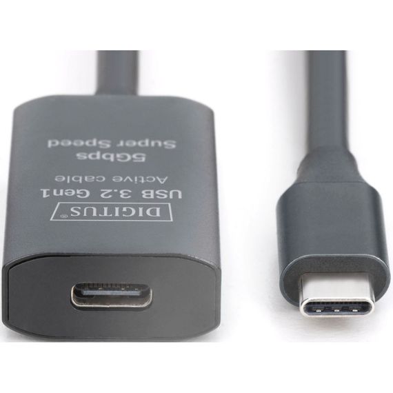 Дата кабель USB-С M/F 10.0m USB3.2 Gen1 Active 5G Digitus (DA-73109) | Зображення 1