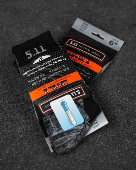 Термо шкарпетки 5.11 level 2 black ВТ7047 | Зображення 1