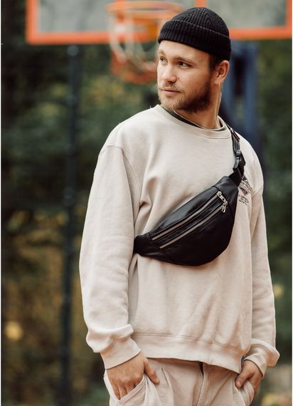 Поясна сумка бананка Sambag Soho MTS чорна 30.5 х 14 см (82333101m) | Зображення 1