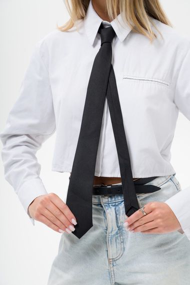 Вузька класична краватка Without Castle Black | Зображення 8