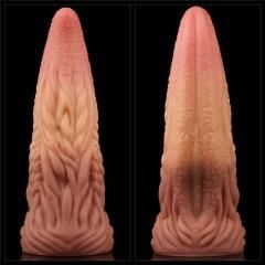Фалоімітатор - Dual-Layered Silicone Tongue 10" Brown Sex Aura | Зображення 1