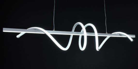 Люстра світлодіодна підвісна LED світильник для квартири на стелю лед 27359 Білий 30-110х20х100 см. | Зображення 2