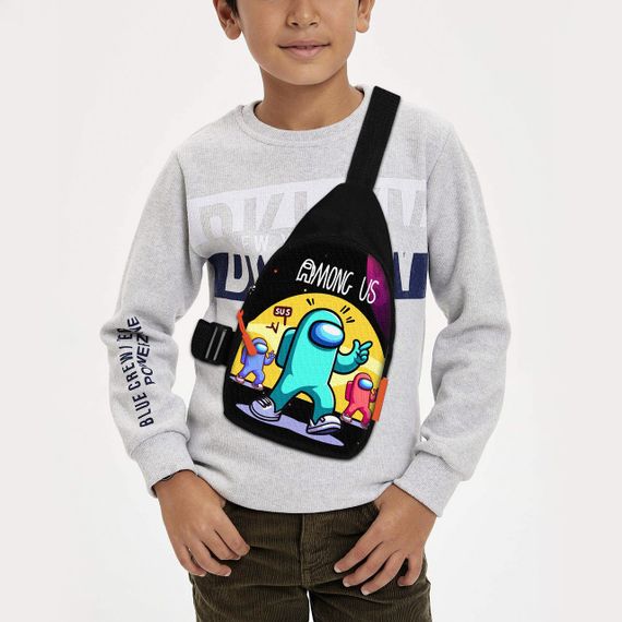 Сумка через плече дитяча Among Us 29х17 см сумка слінг для хлопчика (02035)