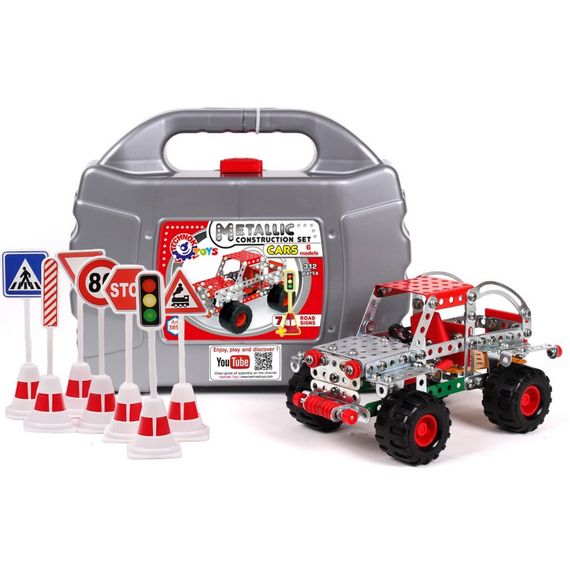 Детский Конструктор металлический "Авто" ТехноК 3855TXK, 312 деталей | Зображення 2