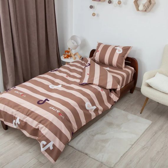 Постільна білизна підліткова ТЕП Soft dreams Тренди 2-04191-29893 150х215 см коричневий | Зображення 3