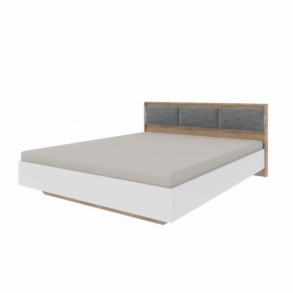 Ліжко двоспальне з підйомним механізмом Еверест Сіті-1600 200,5х168,8х82,6 см Дуб сонома/Білий (EVR-071087) | Зображення 2