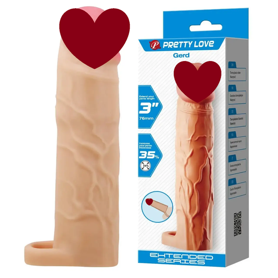 Насадка презерватив Pretty Love - Gerd 3"( 76 mm) Extended Series, BI-026258 sexstyle