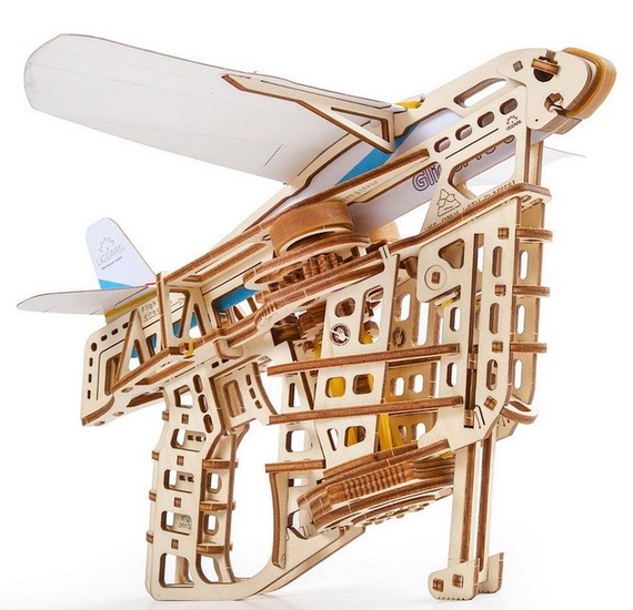 Механический 3D деревянный конструктор Ugears Запускатель самолетов (70075) | Зображення 8