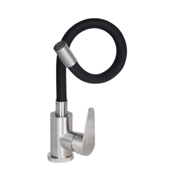 Змішувач для кухні Lidz Vida 015F3 з гнучким виливом (k35) LDVID015F3BLA43358 Black | Зображення 2