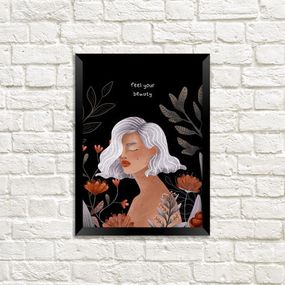 Постер у рамці Feel your beauty A5 (MT5_21M004_BL)