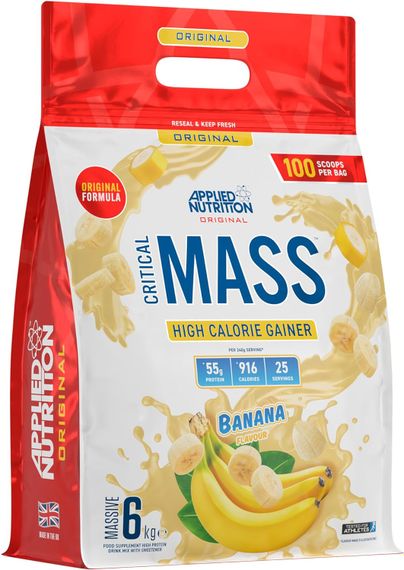 Гейнер Applied Nutrition Original Critical Mass Weight Gainer (6kg - 25 Servings) (Banana)