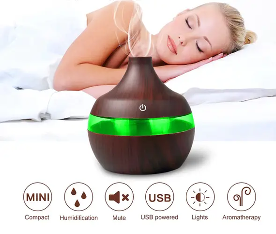 Увлажнитель воздуха mini usb humidifier 7 led color change | Зображення 1