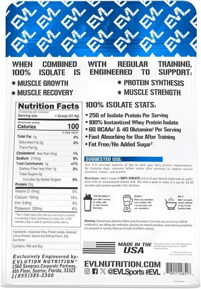 Протеїн EVLution Nutrition 100% Isolate Protein 454 g (Double Rich Chocolate) | Зображення 1