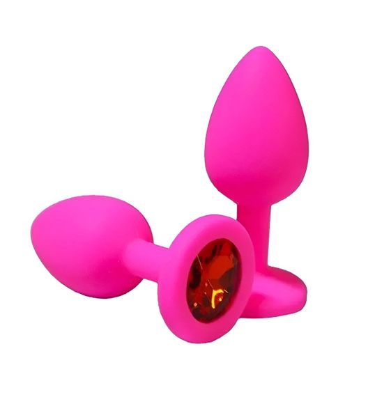 Силіконова анальна пробка із кристалом SKN KSIL-10S ( розмір S ) sexstyle | Зображення 3