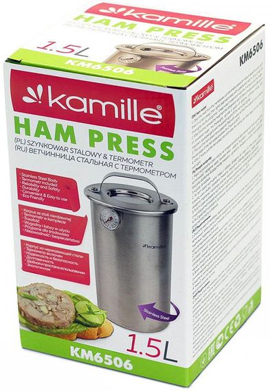 Ветчинниця Kamille (шинковар) Ø12х20см, 1.5л з термометром | Зображення 3