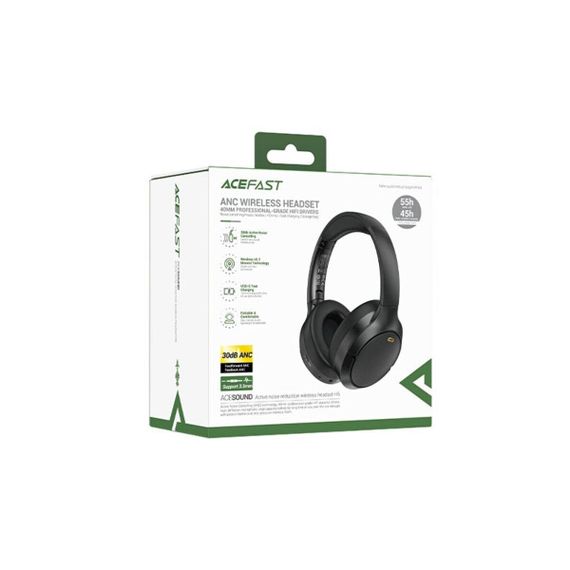 Бездротові навушники ACEFAST H6 active noise reduction wireless headset Black | Зображення 1