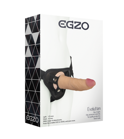 Жіночий страпон EGZO Evolution STR003 (17,5 см х 3,5 см ) sexstyle