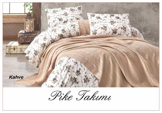 Постельное белье с вафельным покрывалом La Villa Mavi Зеленый | Зображення 8