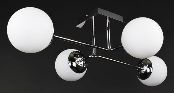 Люстра стельова на 4 лампочки 27271 Хром 21х48х70 см. | Зображення 2