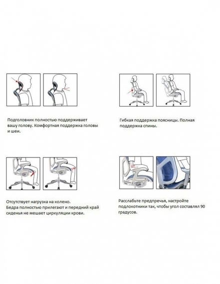 Кресло офисное EXPERT STAR Blue (HSTM01) эргономичное | Зображення 2