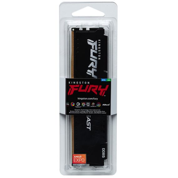 Модуль памяти для компьютера DDR5 32GB 6400 MHz Beast Black XMP Kingston Fury (ex.HyperX) (KF564C32BB-32) | Зображення 4