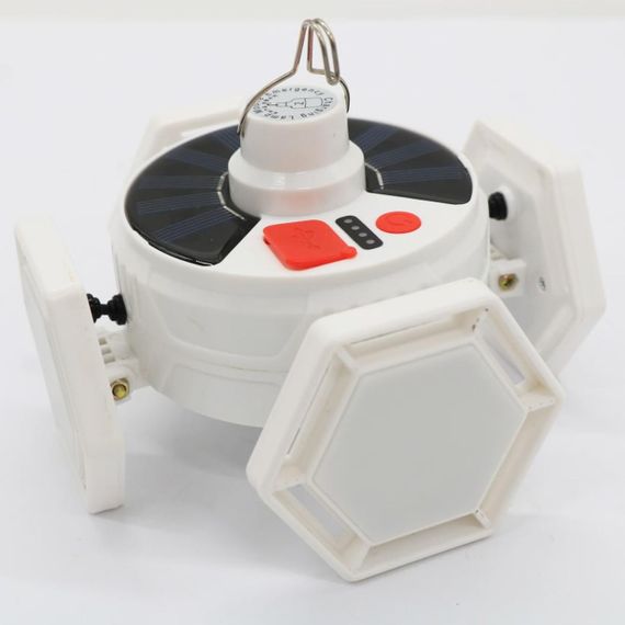 Світильник із сонячною панеллю та повербанком, до 10 годин, 5000мАг, 169LED / Кемпінговий підвісний ліхтар / Розкладна лампа з | Зображення 8