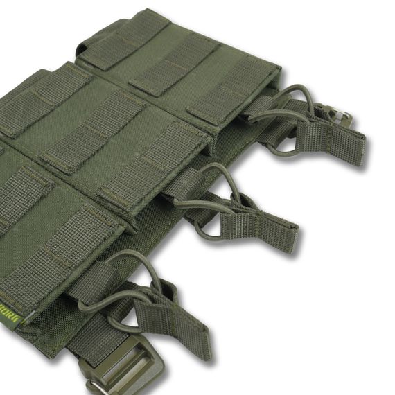 Съемная передняя панель к плитоноске с подсумками под 3 магазина хаки | Зображення 4