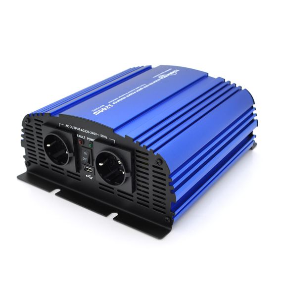 Инвертор напряжения Tommatech MS-1200.12V/220V, 2Shuko, USB, клеммные провода