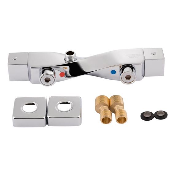 Смеситель для душа Qtap Zkrouceny термостатический QTZKR40T105C Chrome | Зображення 4