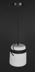 Люстра підвісна на 1 лампочку 27822 Чорний 30-180х18х18 см.