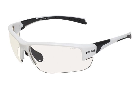 Окуляри фотохромні (захисні) Global Vision Hercules-7 White Photochromic (clear), фотохромні прозорі в білій оправі | Зображення 1