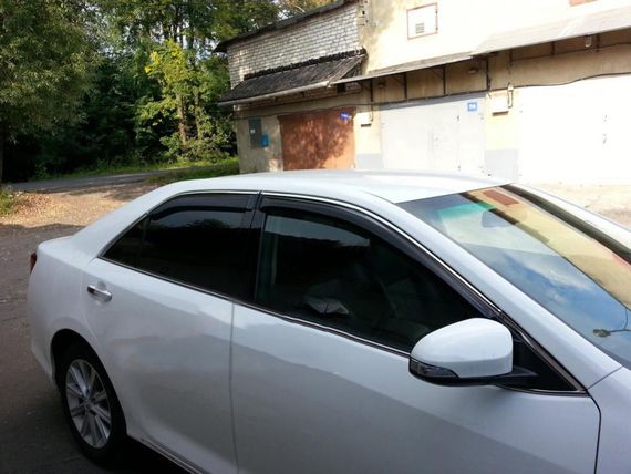 Вітровики з хром молдингом (2011-2018 EU / 2011-2014 USA, 4 шт, HIC) для Toyota Camry 2011-2018 рр | Зображення 3