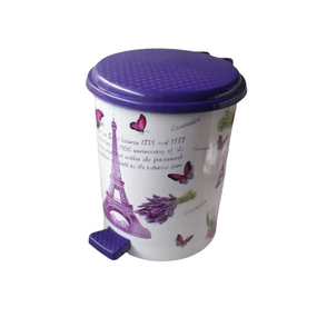 Відро для сміття 11л з педаллю пластик з малюнком Париж ELIF