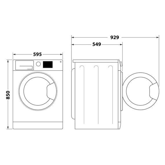 Прально-сушильна машина Indesit фронтальна EWDE7528WEU | Зображення 5