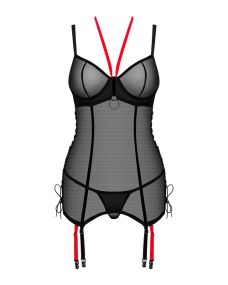 Корсет Obsessive Glandez corset Черный M/L | Зображення 4